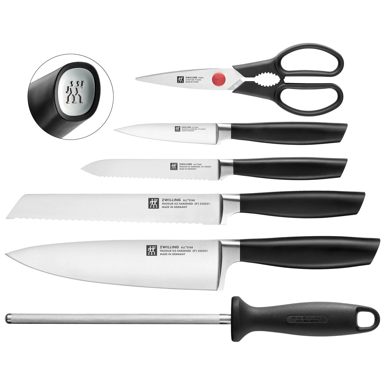 Zwilling Messerblockset 7-tlg, Schwarz 2 Zwilling Messerblockset 7-tlg, Schwarz – Bild 2