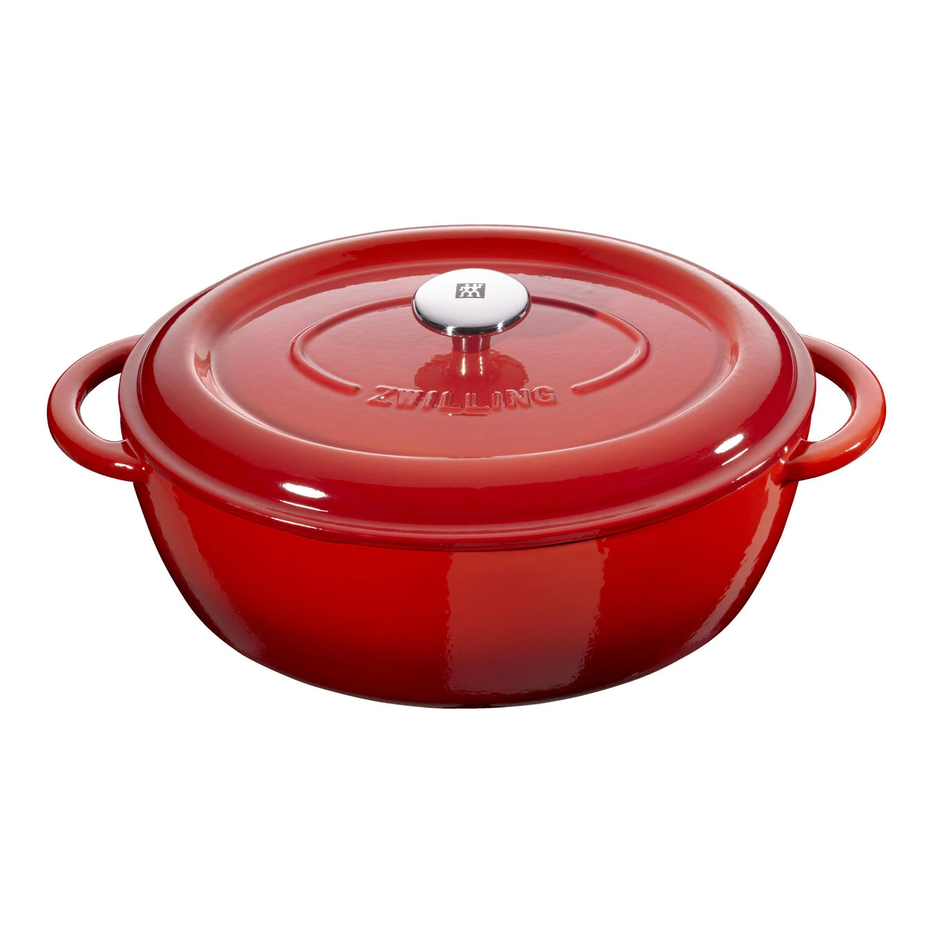Zwilling Cocotte 29 Cm, Oval, Rot, Gusseisen 1 Zwilling Cocotte 29 Cm, Oval, Rot, Gusseisen